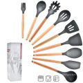 Wooden Silicone Kitchen Utensil Set